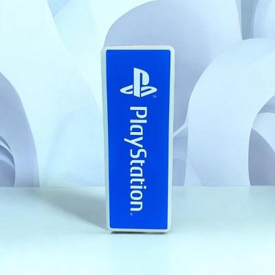 Luminária Gamer Retangular Azul Com Estilo Playstation Para Decorar Seu Setup