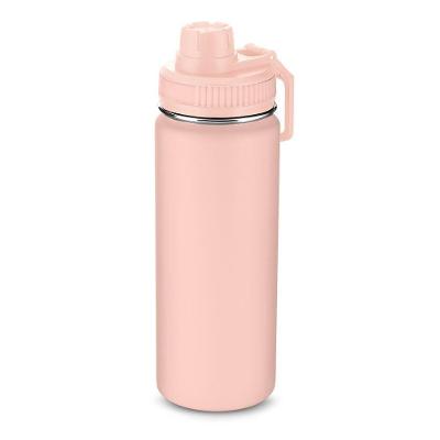Garrafa Térmica Rosa 570ml Com Alça - Ideal Para Bebidas Quentes E Frias!