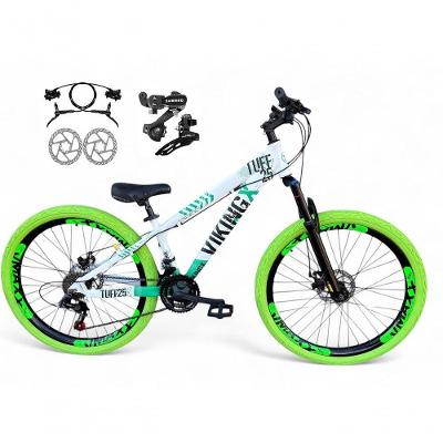 Bicicleta Aro 26 Vikingx Tuff Câmbios Shimano Freio Hidráulico 21v Freeride Aro Vmaxx Flame branco-Verde X25