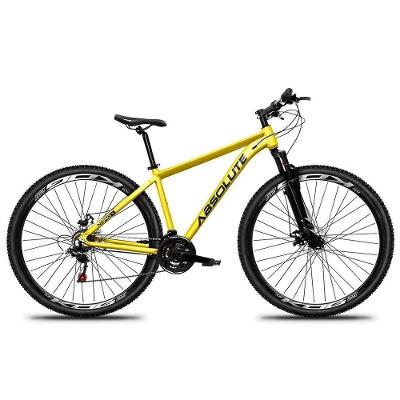 Bicicleta Aro 29 Absolute Nero 5 Alumínio 21v Freio A Disco Garfo Suspensão Mountain Bike amarelo Tam: 21
