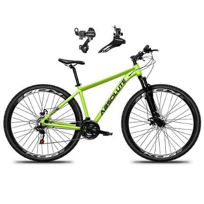Bicicleta Aro 29 Absolute Nero 5 Alumínio 21v Câmbios Shimano Freio A Disco Mountain Bike Verde Tam: 15