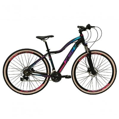 Bicicleta Aro 29 Ksw Mwza Feminina Alumínio Câmbios Shimano 24v Freio Hidráulico K7 Garfo C-trava preto-pink-Azul;ta