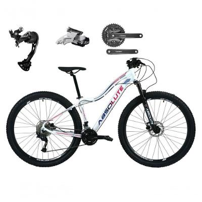 Bicicleta Aro 29 Absolute Hera Câmbios Shimano Alívio E Altus 27v Freio Hidráulico K7 Garfo C-trava branco Tam: 15