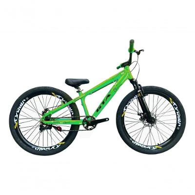 Bicicleta Aro 26 Gta Rebel Freeride Downhill Single Aros Vmaxx Freio A Disco Pneu Flame Preto Verde