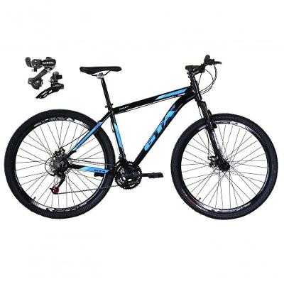 Bicicleta Aro 29 Gta Start Câmbios Shimano 21v Freio A Disco Mountain Bike Alumínio preto-Azul Tam: 15