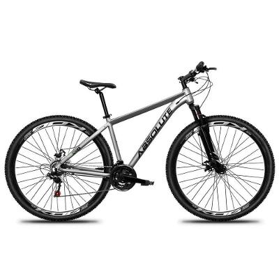 Bicicleta Aro 29 Absolute Nero 5 Alumínio 21v Freio A Disco Garfo Suspensão Mountain Bike cinza Tam: 19
