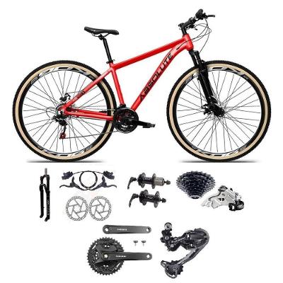 Bicicleta Aro 29 Absolute Nero 5 Câmbios Shimano Deore-altus 27v Freio Hidráulico Garfo C-trava vermelho Tam: 19