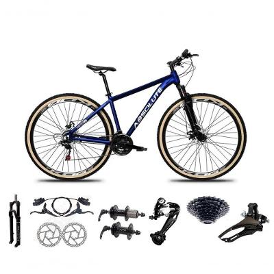 Bicicleta Aro 29 Absolute Nero 5 Freio Hidráulico K7 27v Alumínio Garfo Com Trava Mtb Azul Tam: 17
