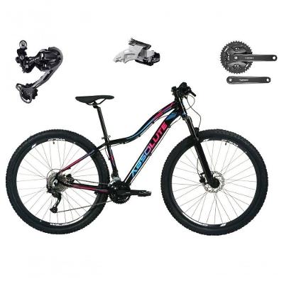 Bicicleta Aro 29 Absolute Hera Câmbios Shimano Deore E Altus 27v Freio Hidráulico K7 Garfo C-trava preto Tam: 15