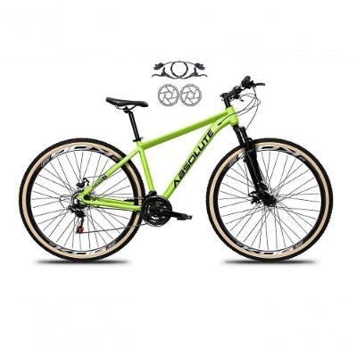 Bicicleta Aro 29 Absolute Nero 5 Alumínio Freio Hidráulico 24v Garfo Suspensão Mtb Verde Tam: 17