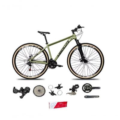 Bicicleta Aro 29 Absolute Nero 5 Alumínio 2x9 Freios Hidráulicos K7 Garfo Com Trava 18v Mtb oliva Tam: 15