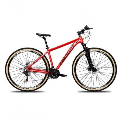 Bicicleta Aro 29 Absolute Nero 5 Alumínio Mtb 27v K7 Freio A Disco Garfo Suspensão vermelho Tam: 19