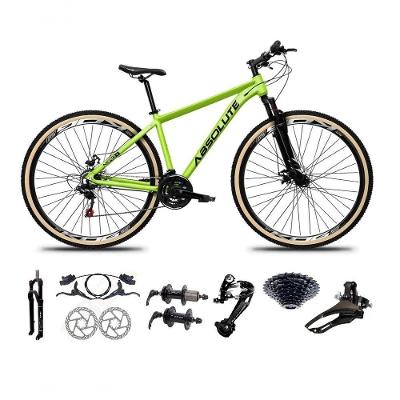 Bicicleta Aro 29 Absolute Nero 5 Freio Hidráulico K7 27v Alumínio Garfo Com Trava Mtb Verde Tam: 21