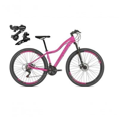 Bicicleta Feminina Aro 29 Absolute Hera 24v Cambios Shimano Freio A Disco Mtb Alumínio rosa Tam: 17