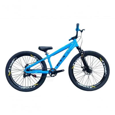 Bicicleta Aro 26 Gta Rebel Freeride Downhill Single Aros Vmaxx Freio A Disco Pneu Flame Preto Azul