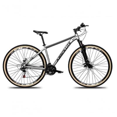 Bicicleta Aro 29 Absolute Nero 5 Alumínio Mtb 27v K7 Freio A Disco Garfo Suspensão cinza Tam: 17