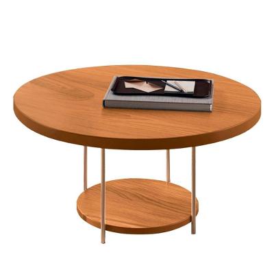 Mesa De Centro Redonda Pés Metálicos Mindy H01 Cinamomo - Mpozenato