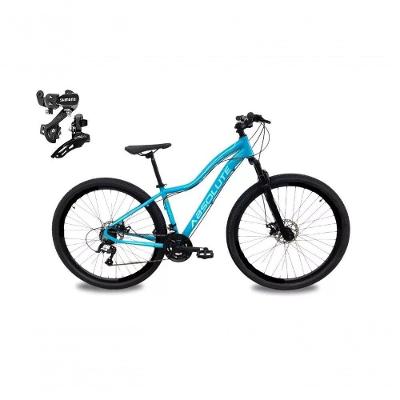 Bicicleta Feminina Aro 29 Absolute Hera 24v Cambios Shimano Freio A Disco Mtb Alumínio Azul Tam: 15