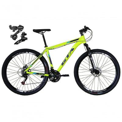 Bicicleta Aro 29 Gta Start Câmbios Shimano 21v Freio A Disco Mountain Bike Alumínio amarelo Tam: 21