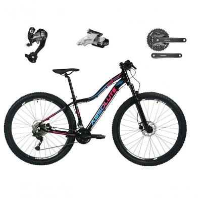Bicicleta Aro 29 Absolute Hera Feminina Câmbios Shimano Altus 27v Freio Hidráulico K7 Garfo C-trava preto Tam: 17