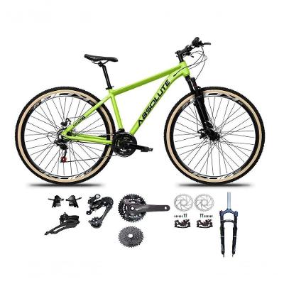 Bicicleta Aro 29 Absolute Nero 5 Kit 2x9 Gta Sunrun K7 Freio A Disco Garfo Com Trava Mtb Verde Tam: 19