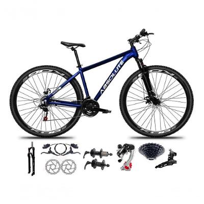 Bicicleta Aro 29 Absolute Nero 5 Alumínio 24v Câmbios Shimano K7 Freio Hidráulico Garfo Comtrava Azul Tam: 21