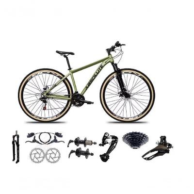 Bicicleta Aro 29 Absolute Nero 5 Freio Hidráulico K7 27v Alumínio Garfo Com Trava Mtb oliva Tam: 17