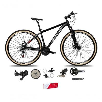 Bicicleta Aro 29 Absolute Nero 5 Alumínio 2x9 Freios Hidráulicos K7 Garfo Com Trava 18v Mtb preto Tam: 21