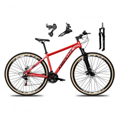 Bicicleta Aro 29 Absolute Nero 5 Câmbios Shimano 24v Alumínio Garfo Com Trava Mountain Bike vermelho Tam: 15