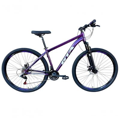Bicicleta Aro 29 Gta Start Alumínio Mountain Bike 21v Freio A Disco Garfo Suspensão Roxo Tam: 19
