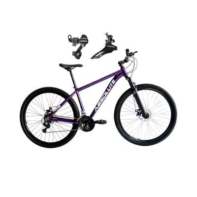 Bicicleta Aro 29 Absolute Nero 5 Alumínio 21v Câmbios Shimano Freio A Disco Mountain Bike Roxo Tam: 19