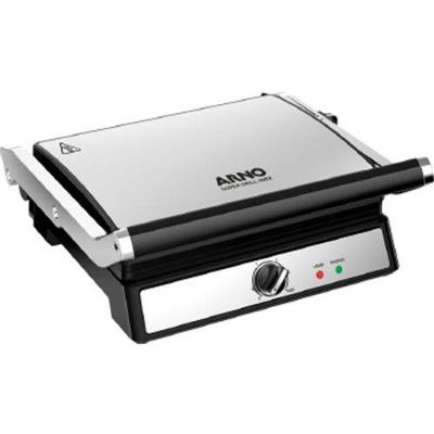 Grill Elétrico Arno GC122DB1 Super com Abertura 180º e Aquecimento Duplo 1200W Inox 110V