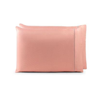 Par De Fronhas 70cm X 50cm 2 Peças Laura Toque Percal 400 Fios 100% Poliéster - Rosê