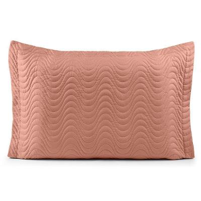Porta Travesseiro Avulso 70cm X 50cm Com Debrum 1 Peça Laura Matelado Toque 400 Fios 100% Poliéster - Rosê