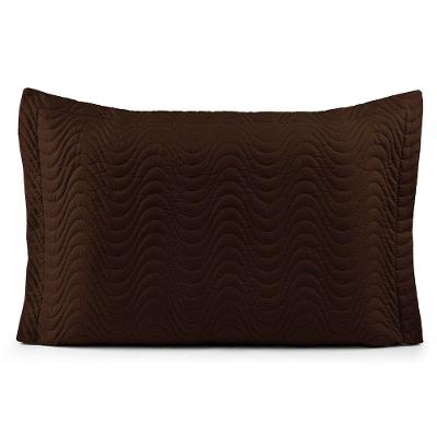 Porta Travesseiro Avulso 70cm X 50cm Com Debrum 1 Peça Laura Matelado Toque 400 Fios 100% Poliéster - Marrom