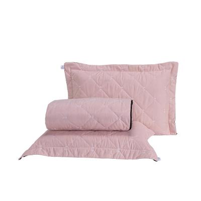 Kit Cobre Leito Dupla Face Casal Padrão 3 Peças Bordado Essence Hipercal 400 Fios 100% Poliéster - Rosê