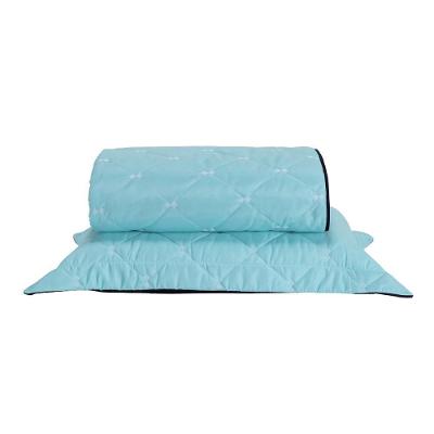 Kit Cobre Leito Dupla Face Solteiro 2 Peças Bordado Essence Hipercal 400 Fios 100% Poliéster - Verde Tiffany