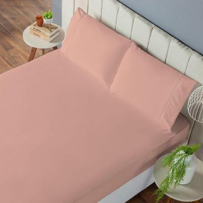 Jogo De Lençol Solteiro 2 Peças Laura 400 Fios 100% Poliéster - Rosê