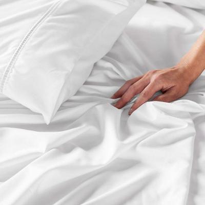 Jogo De Lençol Casal Padrão 3 Peças Laura 400 Fios 100% Poliéster - Branco