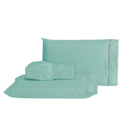 Jogo De Lençol Casal King 3 Peças Laura 400 Fios 100% Poliéster - Verdetiffany