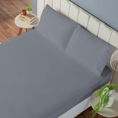 Jogo De Lençol Solteiro 2 Peças Laura 400 Fios 100% Poliéster - Cinza