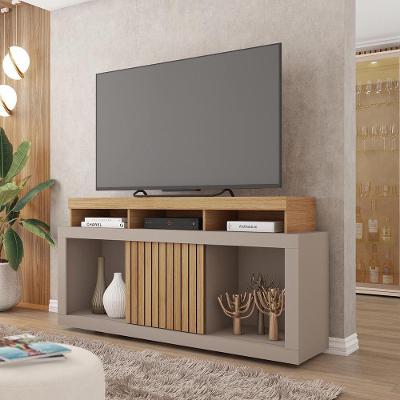 Rack Tv 55 Pol 136cm Bancada Com Rodízio Sala Lyara Buriti-fendi C01 - D'rossi
