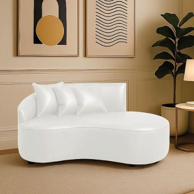 Sofá 2 Lugares Orgânico 140 Cm Morgan Sintético Pu Branco D03 - D'rossi