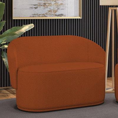 Sofá 2 Lugares Namoradeira Orgânica Para Sala Malu Bouclê Terra M11 - D'rossi