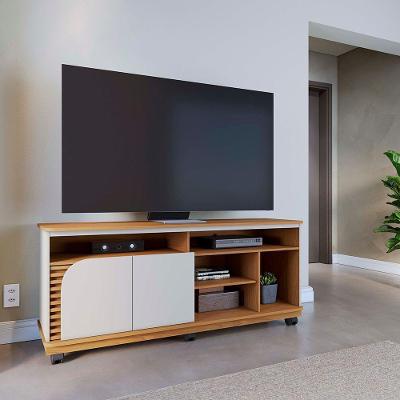 Bancada Jurere 150cm 2 Portas De Giro - Ssx Multicoisas Cor Freijo/off White Matte