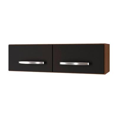 Armário Aério 2 Portas Cozinha Aério íris Mb1 79cm Cor Savana Preto Pc