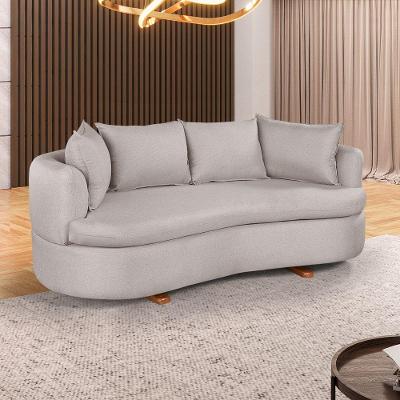 Sofa 4 Lugares Veludo M-204 2m Living Estofados Martins Veludo Creme