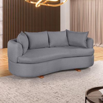 Sofa 4 Lugares Veludo M-204 2m Living Estofados Martins Veludo Cinza Escuro