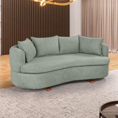 Sofa 4 Lugares Boucle M-204 2m Living Estofados Martins Boucle Verde