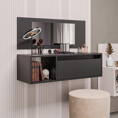 Penteadeira Camarim Eva Suspensa Com Espelho 1 Gaveta - Ssx Multicoisas Branco